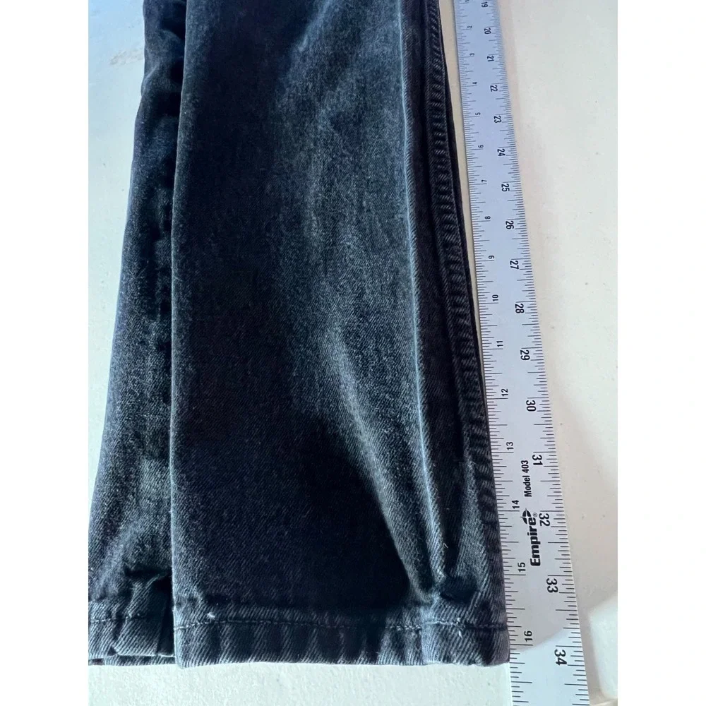 Harley Davidson 36x34 Black Straight Leg Denim Jeans Biker Motorcycle Vintage